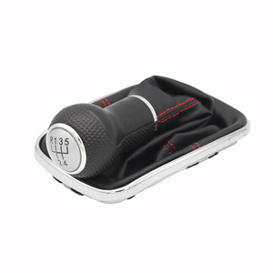 Car <b>Gear</b> <b>Knob</b> Leather Shift <b>Knob</b> Black Ergonomic Volkswagen Fitment QZXN D05 - Product Image 2