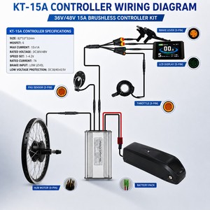 Kit de Conversión de Bicicleta Eléctrica con Motor de Cubo Trasero de 36V 250W, Pantalla LCD8H, Kit de Bicicleta Eléctrica Impermeable para Bicicleta de Montaña de 20 a 29 Pulgadas 700C - Product Image 4