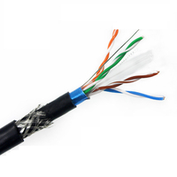 Cat6 SFTP 23AWG Kabel Twisted Pair Lapis Baja Luar Ruangan