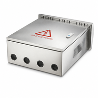 Boîtier électrique extérieur étanche en acier inoxydable IP54, boîte de distribution murale avec auvent anti-pluie, certifié CE ROHS