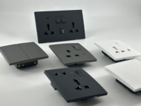 Interrupteur mural PC 4 gangs, 16A 250V, durable, installation facile, pour maison, hôtel, fournisseur d'équipement électrique – Vente directe usine