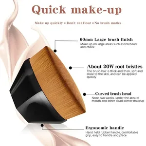 Nouveau Pinceau de Maquillage Magique, Pinceaux à Poudre et Fard à Joues, Pinceau Fond de Teint Professionnel Portable, Grand Pinceau Cosmétique Doux pour Base de Maquillage - Product Image 3