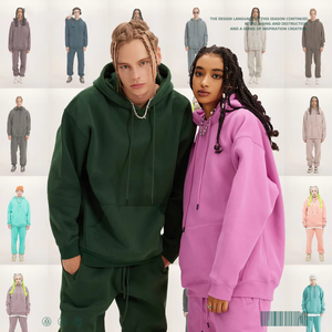 Nouvelle collection hiver : Sweat à capuche zippé unisexe, style urbain neutre, double poche, coupe oversize, veste de sport décontractée - Product Image 2