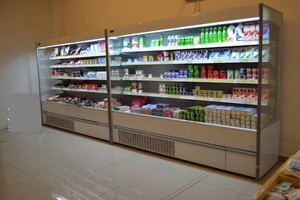 Prix d'usine Épicerie d'<span class=keywords><strong>occasion</strong></span> Île de réfrigérateur Congélateur Supermarché Plug-in Double rideau d'air Affichage vertical - Product Image 5