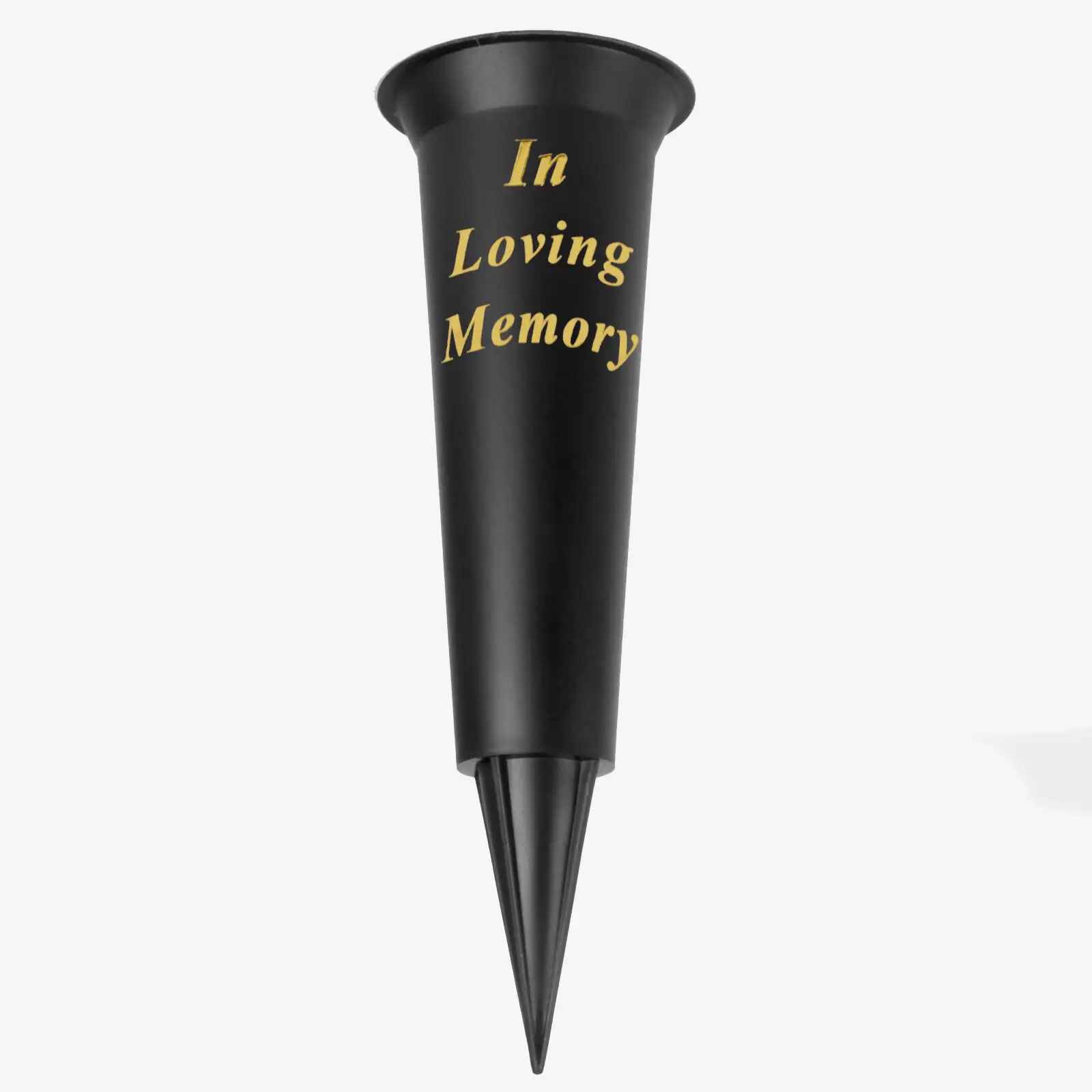 IN love MEMORY – Vase en plastique à pointes gravées, Vase à fleurs à pointes commémoratives, Pot de cimetière, fournitures d'enterrement