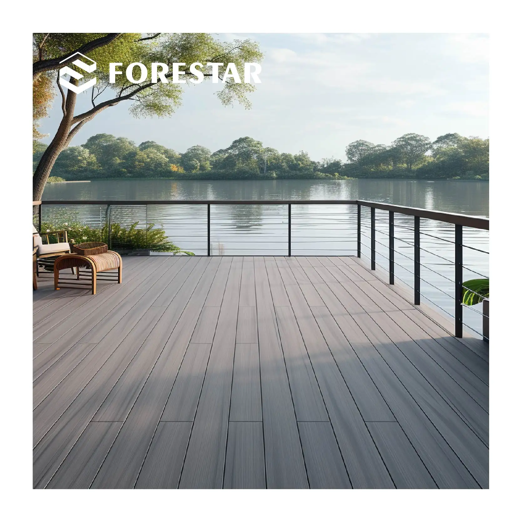 Chất lượng cao mới bộ sưu tập Cedar Grain co-đùn decking Hội Đồng Quản trị WPC decking sàn gỗ sân thượng sân sau