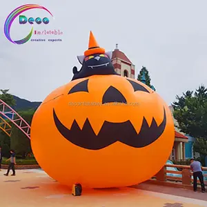 Ngoài trời Khổng Lồ Halloween thổi lên LED bí ngô trang trí quảng cáo Inflatable LED bí ngô
