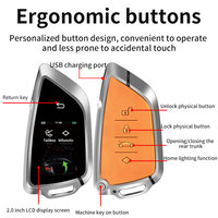 CARQSENG Télécommande d'Origine Fabricant Verrouillage Sans Clé Écran Tactile Universel Clé de Voiture Smart LCD pour Tous Véhicules