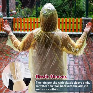 Factory Custom Printed Unisex Universal Waterproof Disposable Camping Hiking Travelling Emergency Rain Ponchos Adults Kids Boys - Product Image 3