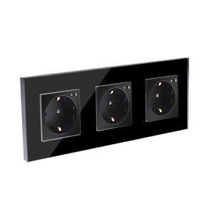 Touchmi vente en gros maison mur 1/2/3 voies Tuya Zigbee <span class=keywords><strong>prise</strong></span> intelligente allemagne Schuko lumière électrique verre <span class=keywords><strong>prise</strong></span> d'alimentation Wifi prises murales - Product Image 1