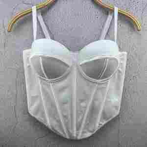 I-0642 Summer Tight Ladies Trendy Stylish Bustier Basic Vintage Mesh Corset <b>Bra</b> Vest - Product Image 6