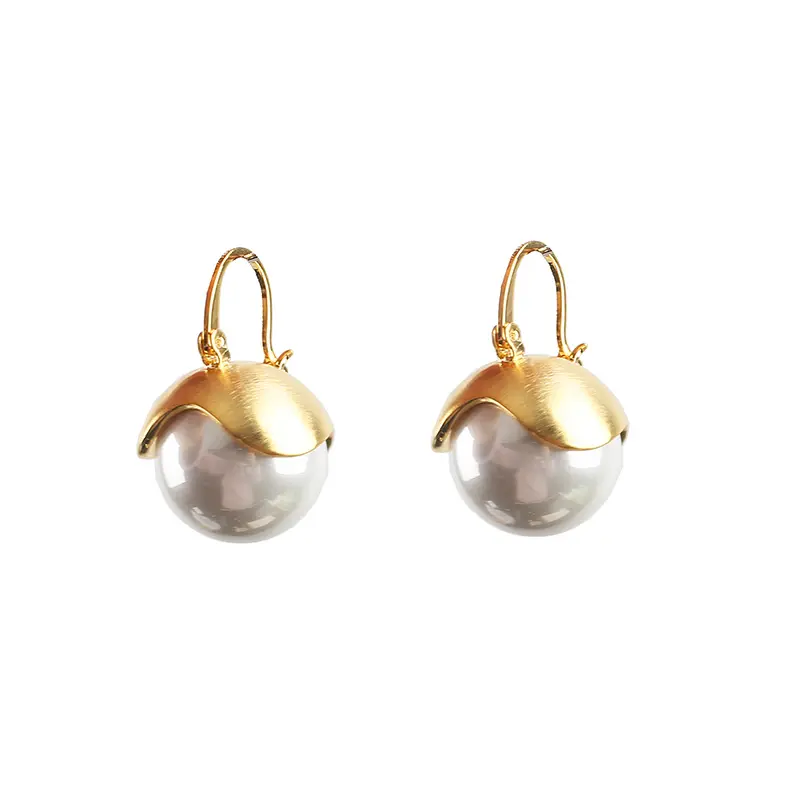 beaded pearl earrings