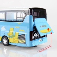 Modelo de Autobús de Aleación Realista con Sonido y Luz, Función de Retroceso para Niños, Escala 1:32