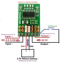 Module de charge/décharge/boost 5V/2.1A, batterie au lithium 3.7V 4.2V, alimentation mobile, carte DIY modèle DD06CUSA CN
