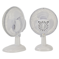 Ventilateur Mini Portable à Alimentation CA/CC, 6 Pouces, 3 Pales, Rechargeable, pour Maison et Bureau