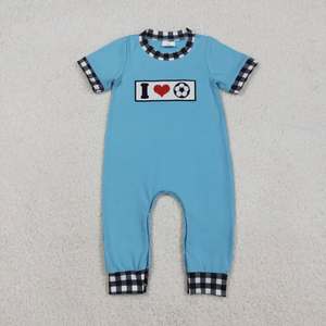 Vêtements assortis pour frères et bébés garçons, broderie « I LOVE Basketball », tenues d'été pour garçons - Product Image 4
