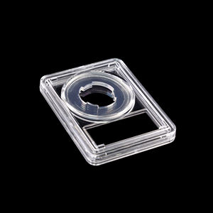 Losa de clasificación de monedas al por mayor con forro de anillo de silicona suave transparente, forro de Gel suave transparente, funda protectora con soporte para monedas - Product Image 2