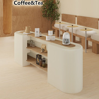 Nouveau Comptoir d'Accueil Pliant Portable Blanc Arc Circulaire, Bureau Mobile pour Réceptions et Expositions