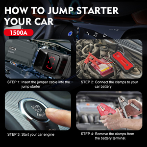 Démarreur d'urgence pour voiture Pompe gonflable Tout-en-un Chargeur <span class=keywords><strong>de</strong></span> batterie Allume-briquet 12VTi Kto - Product Image 4