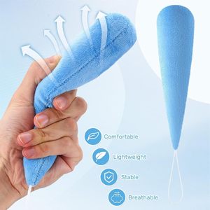 Coussin de préhension en forme de carotte bleu, portable, pour l'exercice des doigts et le massage bien-être - Product Image 3