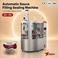 Machine de remplissage et de scellage de pâtes et sauces pour l'industrie agroalimentaire, contrôle servo précis, livraison rapide, CE