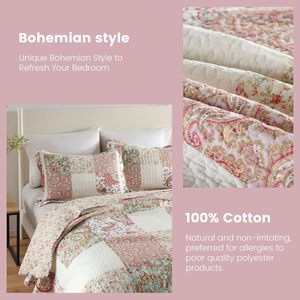 Copriletto in stile americano <span class=keywords><strong>Set</strong></span> trapunta reversibile <span class=keywords><strong>Patchwork</strong></span> 100% trapunte in cotone con 2 cuscini copriletti neri - Product Image 4