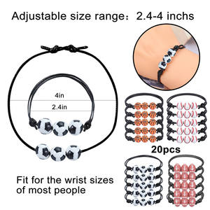 Sports Jewelry Wax Rope Thread Woven Braided Softball Basketball Tennis Soccer Handmade Knots Friendship <b>Bracelet</b> for Women <b>Men</b> - Product Image 4