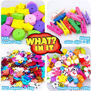 Préscolaire Homeschool Jouets pompons cure-pipes fournitures adultes enfants artisanat kit art ensemble, <span class=keywords><strong>jumbo</strong></span> arts artisanat kit boîte pour enfants - Product Image 4