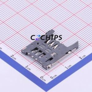 SIM-08A SIM Card <b>Connector</b> SMD <b>Connector</b> Flip Cover Type <b>Mini</b> SIM Card Card Holder 1.8mm - Product Image 2