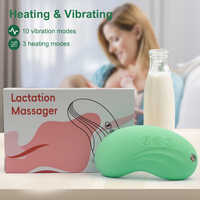 Masseur de lactation mini vibrant chauffant en silicone liquide souple de haute qualité pour soulager les douleurs thoraciques et améliorer la production de lait