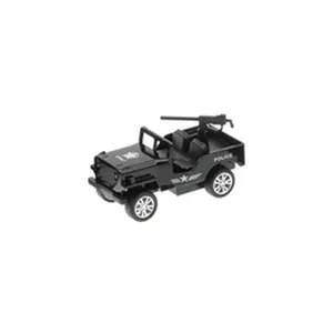Mainan truk logam campuran anak, Set mainan Model mobil kendaraan Off-Road polisi 1:60 tarik kembali HN968754
