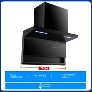 Capot d'échappement de cheminée de cuisine de luxe d'acier inoxydable produit d'OEM de conception moderne électrique mince de hotte de gamme futée professionnelle - Product Image 2