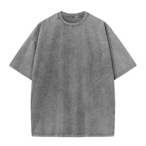T-shirt personnalisé, T-shirt oversize, T-shirt rétro délavé à manches courtes, haut décontracté basique, série streetwear unisexe - Product Image 6