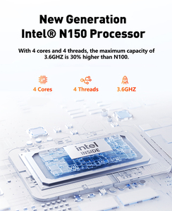 New Nuc Intel N150 Mini PC 2HD 2Type-C 4K High-Definition Output <b>US</b>/EU/AU/JP/<b>UK</b> <b>Plug</b> Win11 Smart Fan Cooling Micro Computer Port - Product Image 3