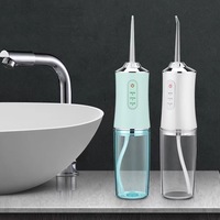 Hydropulseur dentaire portable USB IPX7 pour le nettoyage des dents, 200 ml, 1 buse, outils de nettoyage buccal