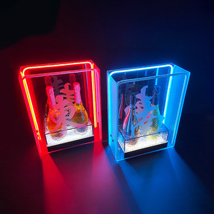 Estante para Botellas de Vino LED Acrílico Rectangular con Luz Direccional (Norte, Sur, Este, Oeste) para Fiestas - Product Image 2
