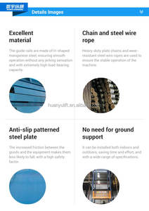 Meest populaire vrachtliften goederenlift hydraulische enkelvoudige dubbele geleider industriële lift voor magazijn - Product Image 3