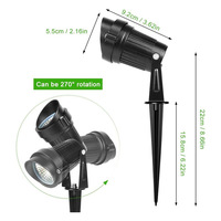 Lámpara LED de Jardín con Estaca, AC220V, IP67, Impermeable, de Aluminio, para Paisajes Exteriores, Césped, con Ángulo de Haz de 60°, 50000 Horas de Vida Útil, CRI