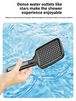 Ensemble de douche monocommande gris anthracite moderne Maite avec pommeau de douche carré et barre coulissante multi-jets incluse