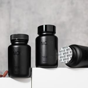 60ml 100ml 120ml 150ml Weithalsglasflasche in Mattschwarz für Gummibärchen, Vitaminpillen, 100ml Nahrungsergänzungsmittel, Kapselglas - Product Image 2