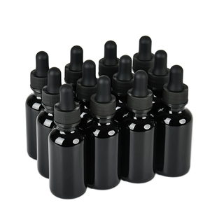 OEM High Quality <b>Black</b> Glass Bottles 5ml 10ml 30ml 50ml 100ml Spray <b>Pump</b> Dropper for Essential Oils - Product Image 1