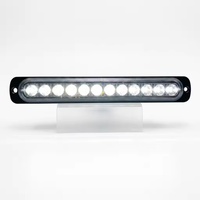 Barre lumineuse d'avertissement à 12 LED blanches super brillantes, ambre, IP67, 7,5 pouces, PC, 10-30V, étanche, 2W, accessoires de sécurité automobile, camion, SUV