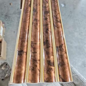 Panneau mural en PS BingJie au design <span class=keywords><strong>simple</strong></span>, matériau de décoration, lamelles couleur charbon - Product Image 2