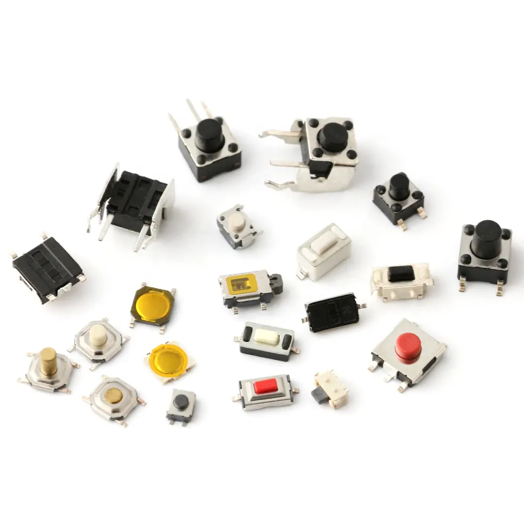 Beleuchtet Smd tactile switch tact switch 6x6x8 seite 4 pin 5 pin taktile tasten 12x12mm 4x4mm seite 6*6*4.3 Tact Switch