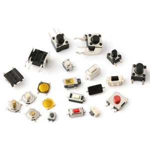 Aexit 30 PCS 12mmx12mmx5mm Interruttore tattile tattile tattile a 4 pin con pulsante rotondo ner-o ID: 104392