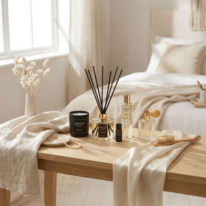 AIKUN Handmade Soy Wax <b>Reed</b> <b>Diffuser</b> Scented Candle Aromatherapy Fragrance Gift Set for Home Bedroom Living Room Custom - Product Image 2