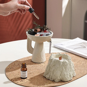 Velas de Soja <span class=keywords><strong>en</strong></span> Pilar de Cerámica Hechas a Mano, Portavelas de Cemento, Portavelas de Concreto, Decoración Artística Creativa y Ecológica para el Hogar - Product Image 3