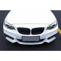 Gril Kidney ABS Gloss Black Single Slat Berkualitas Tinggi untuk BMW Seri 2 F22 F23 F87 M2 2014-2018 Gril Bumper Depan Mobil