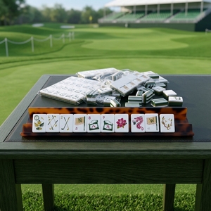Foto Reali del Set di Mahjong Americano Golf Masters Pronto per la Spedizione - Product Image 1