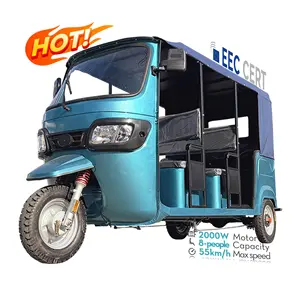 LB-ZK3WW 3000W 6 Passengers Electric Rickshaw Tuktuk Passenger Tricycle